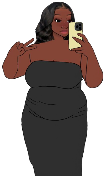 Girl with phone right